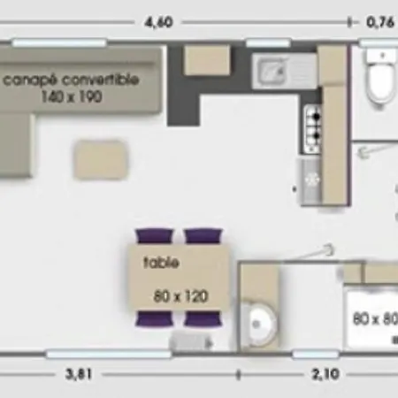 Prázdninový areál Mobil 8 Personnes Village Vacance Siblu 4* *